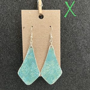 Homemade wood earrings